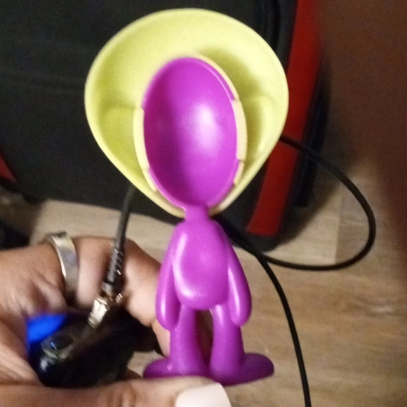 Wacky Pack Spoonsters Alien Sonic Spoon Purple Green Glow In The Dark - Picture 2 of 4
